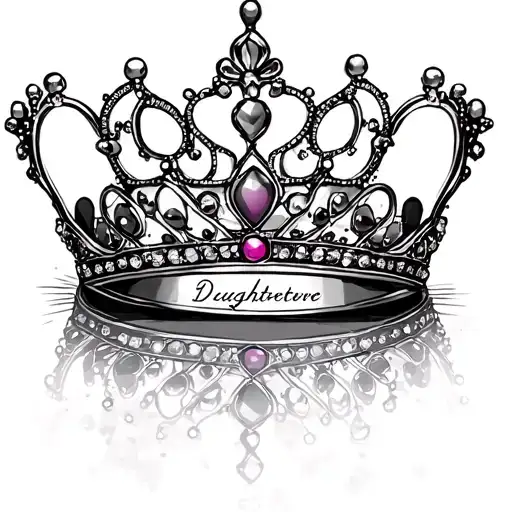 Princess Tiara With Daughters Names Incorporated