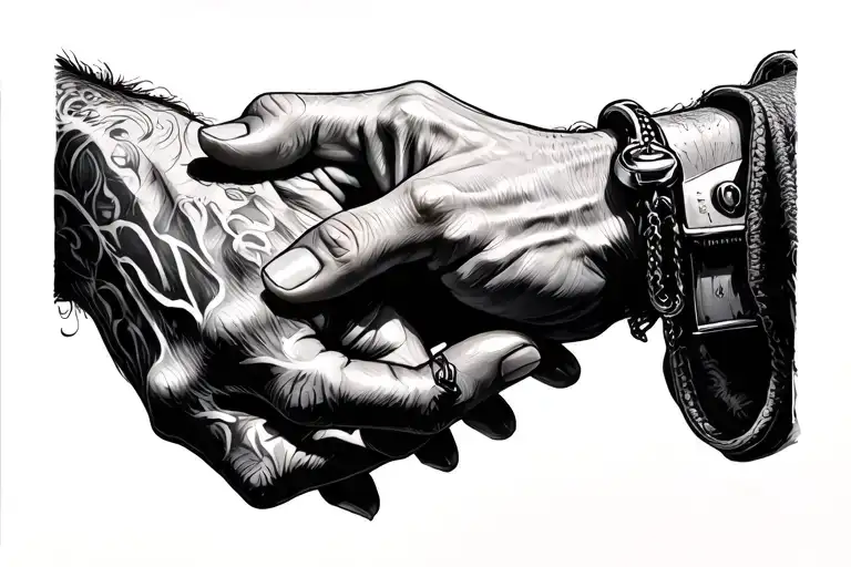 Hands From Joe Joe Are Drawn To Each Other As In The Picture Of Adam