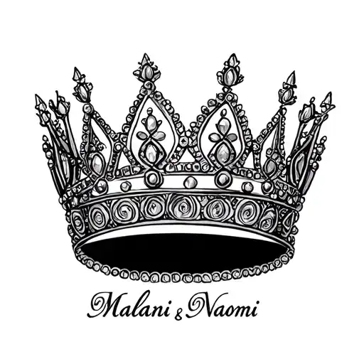 Princess Tiara With Malani And Naomi Names Incorporated
