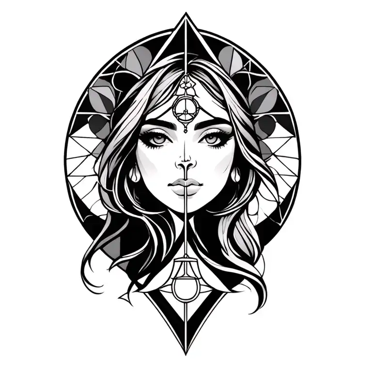 A Female Libra Geometric