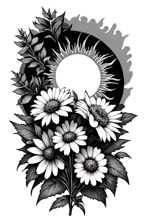 Wildflowers And A Sun