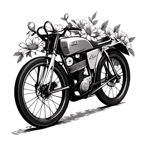 Road Bike With Flowers On It
