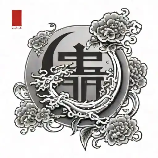 Japanese Kanji Phrase With Moon