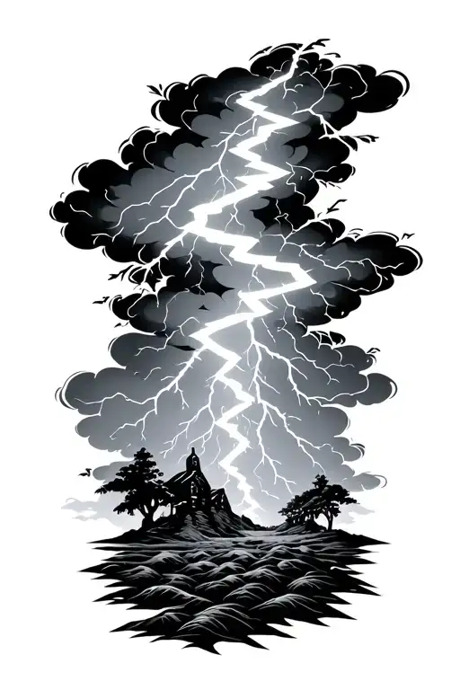 Thunderstorm With Lightning Bolts