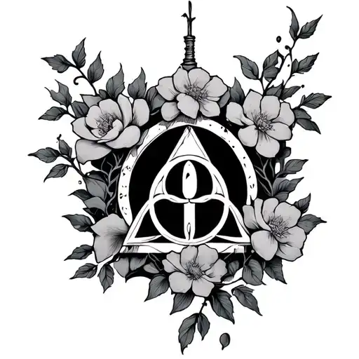 Deathly Hallows Flower Vine