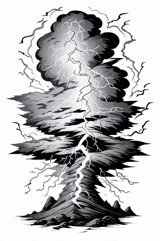Thunderstorm With Lightning Bolts