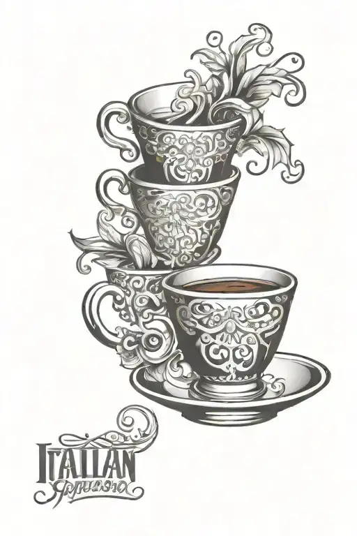Italian Espresso Coffee Cup