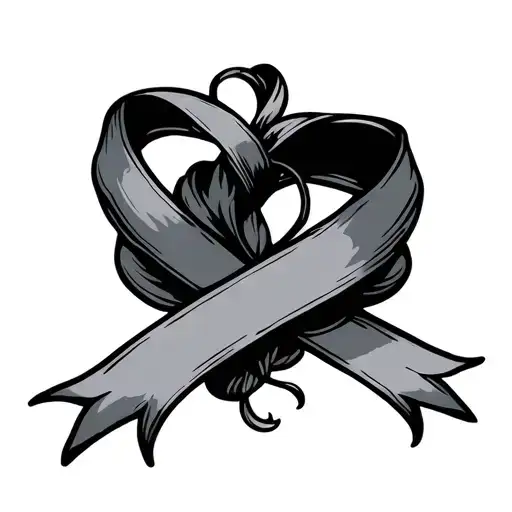 Grey Ribbon Fine Line
