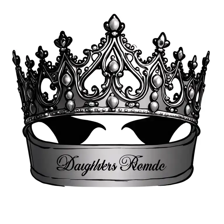 Princess Tiara With Daughters Names Incorporated
