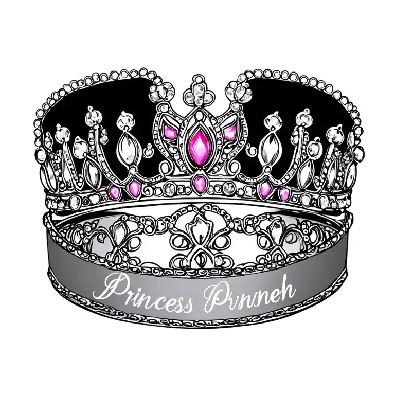 Princess Tiara With Daughters Names Incorporated