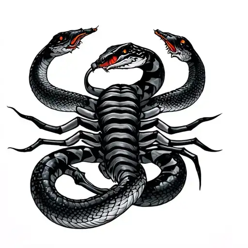 Scorpio And Snake Fighting Stance