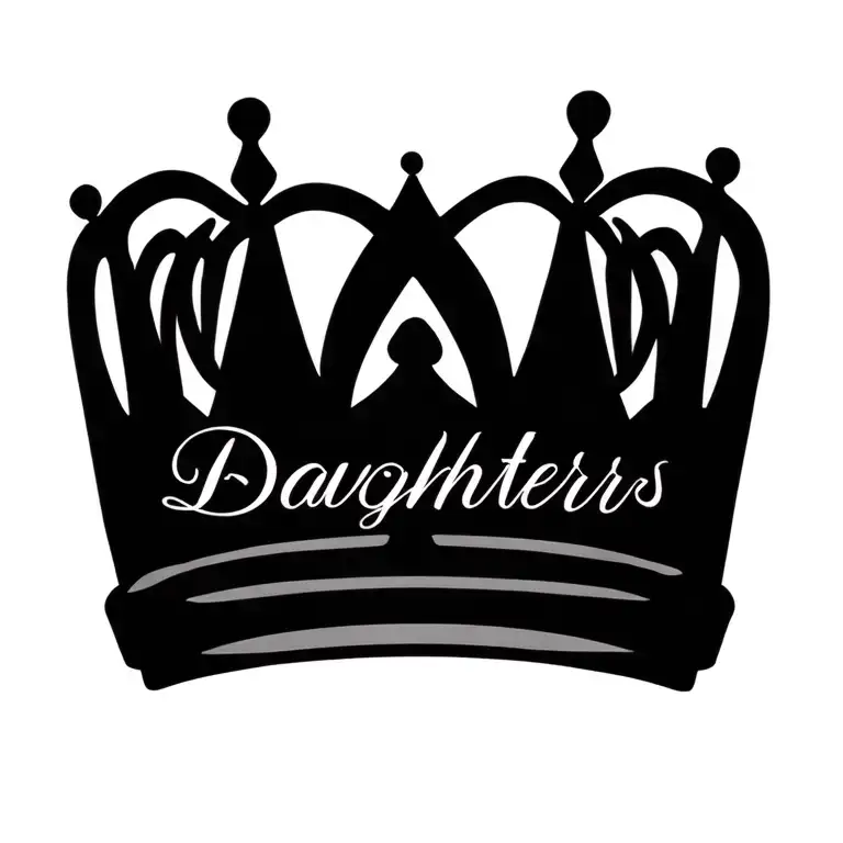 Princess Tiara With Daughters Names Incorporated