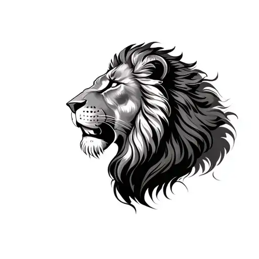 Tattoo On The Lion Arm With Realistic God