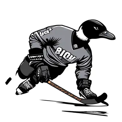 Loon Playing Hockey