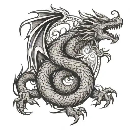 Dragon Scared Geometry Patterns Buddhist Symbolism Greek Mythology