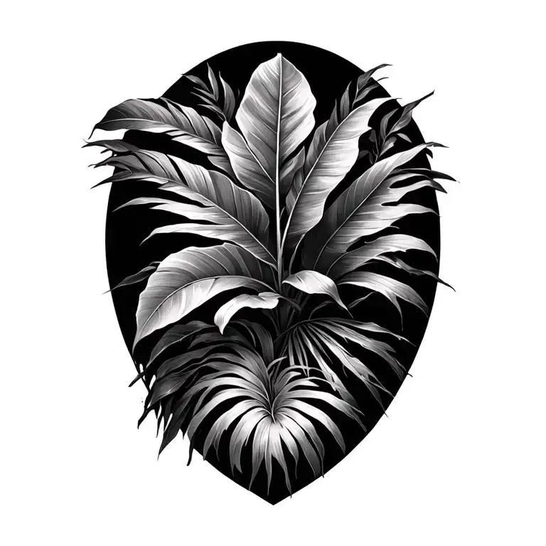 Tropical That Will Cover Existing Tattoo Design