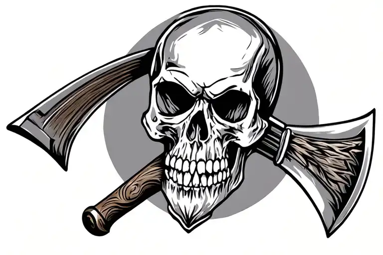 Tomahawk With Skull