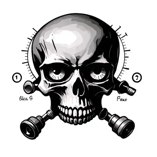 Skull Eyes Pressure Gauge