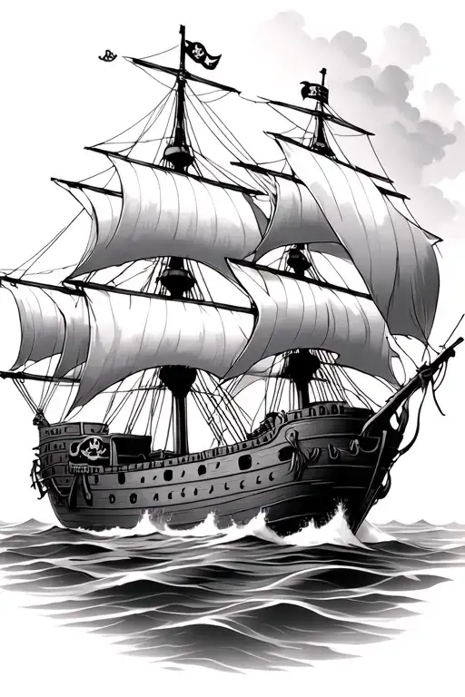 Pirate Ship Sailing