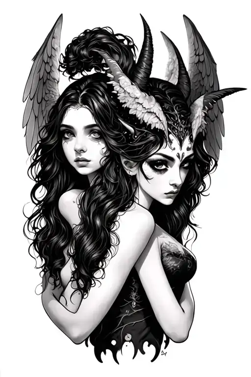 Angel And Demon Girl