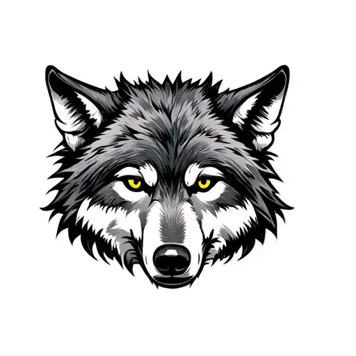 Home Tattoos Wild Dangerous Looking Wolf