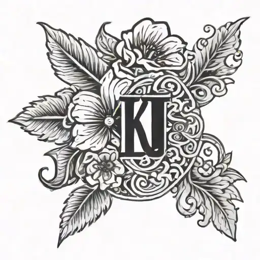 The Name Ku'upualeilani In Old English Font Combined With Flower Of September