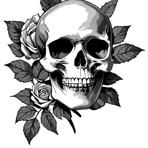 Skull And Rose