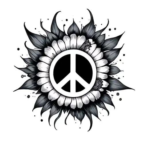 Modern Tattoo Of Peace And Rage
