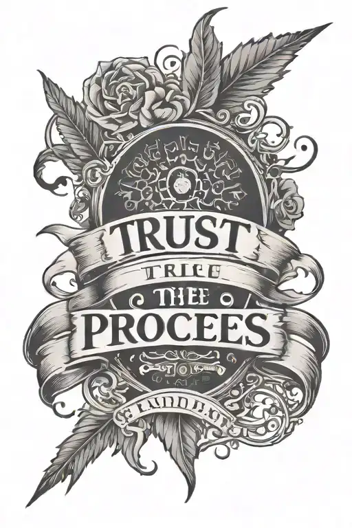 Trust The Process Written Inside Surrounded