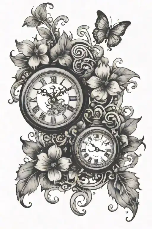 Clover Clock Surrounded