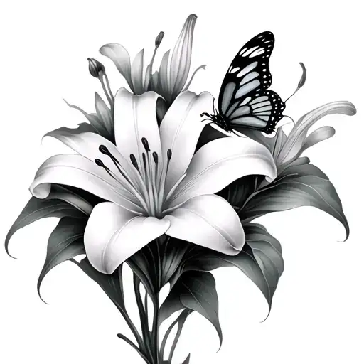 Lily And Butterfly