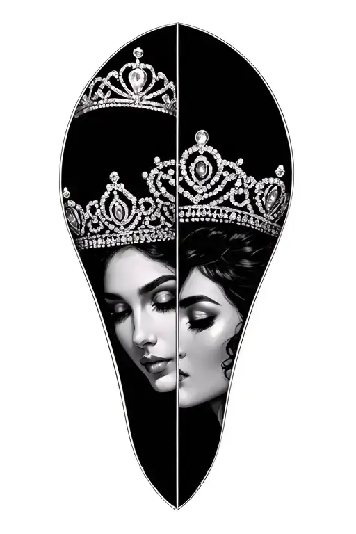 Two Tiaras Leaning On Eachother