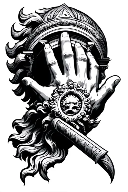 Zeus World Hand With A Temple