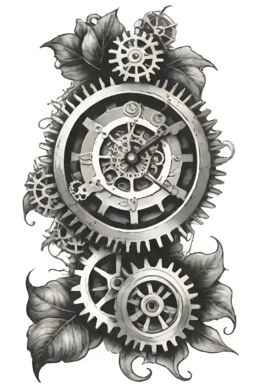 4 Leaf Clover Clock Gears