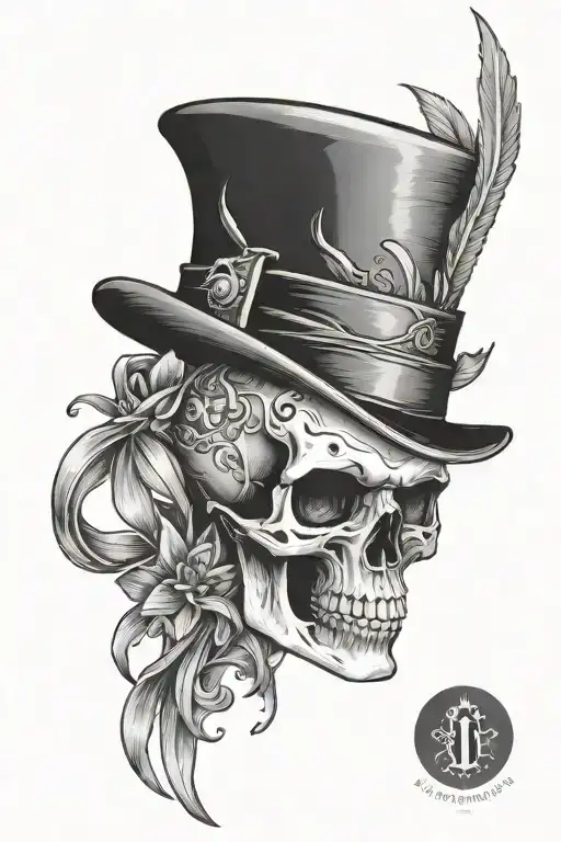 Verical American Black With Mourning Band