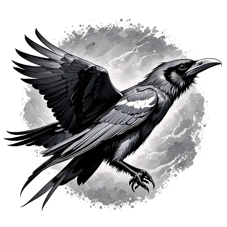 Raven Flying