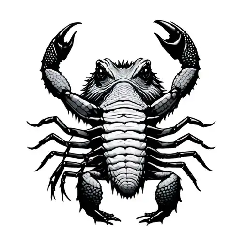 Bearded Dragon And A Scorpion With Different Backgrounds