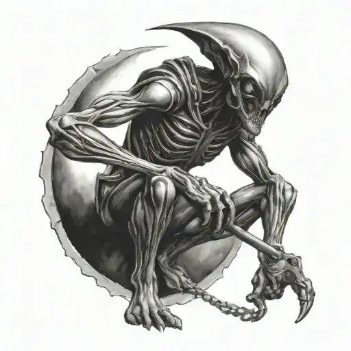 Alien With Metal Detector Comes Out Of Hole