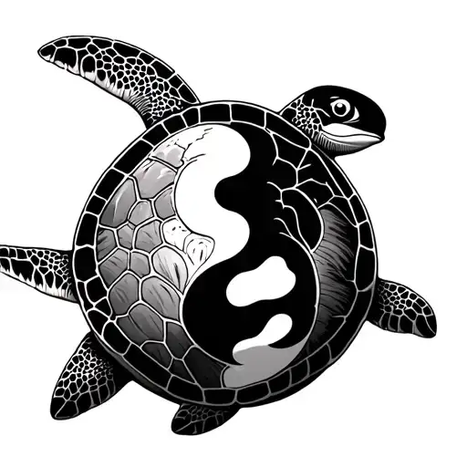 Orca Ying Yang Andah Sea Turtle