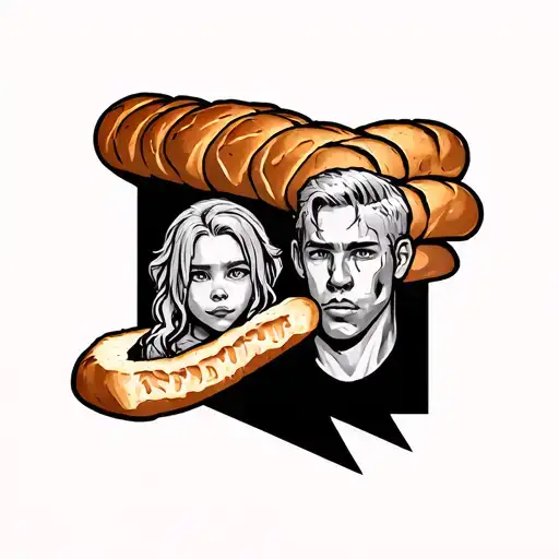 Complete Forearm Sleeve With Child Hood With Bully Bread The Name Dax And Duke