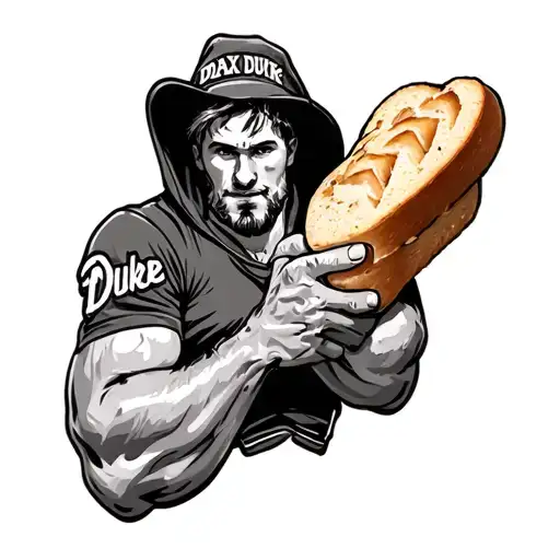 Complete Forearm Sleeve With Child Hood With Bully Bread The Name Dax And Duke