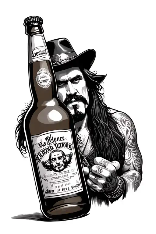 Lemmy With Bottle Of Jack