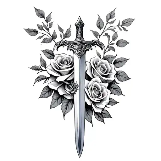 Sword With Roses