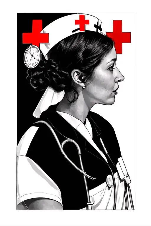 Nurse And German Red Cross