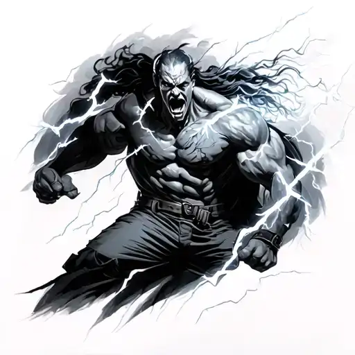 Zues Throwing A Lightning