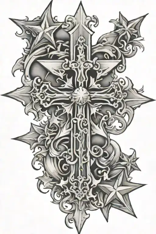 Cross Stars Surrounded