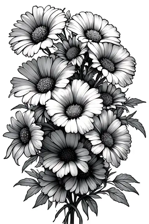 Aster Morning Glory Sweet Pea Daisy Bouquet Wrapped