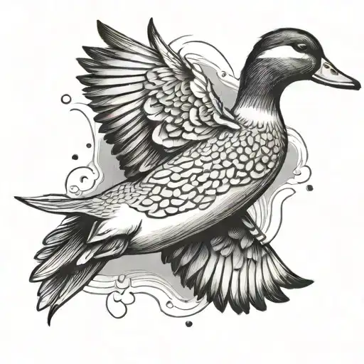 Duck Flying Towards
