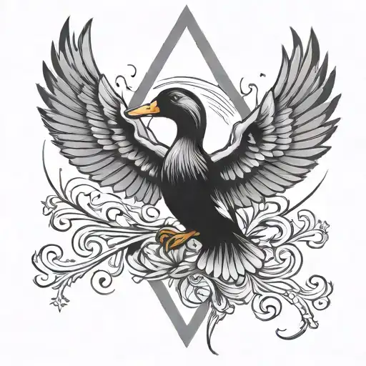 Duck Flying V Shape Made