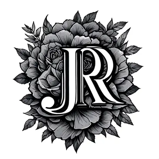 Initials Jr Merged Together